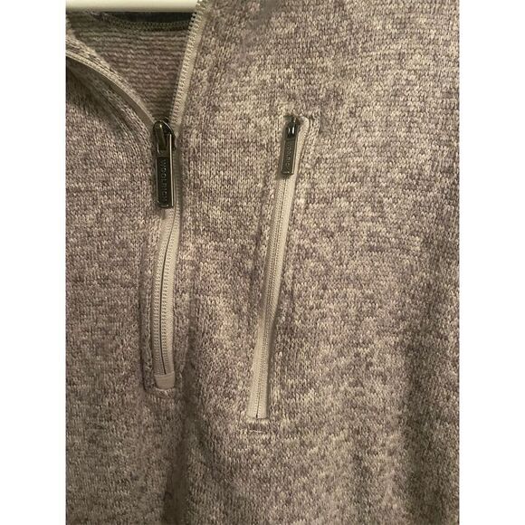Woolrich Men's Gray Quarter Zip Pullover Sweater Size M Long Sleeve Fleece - Picture 3 of 4